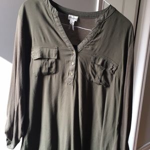 Forest green blouse